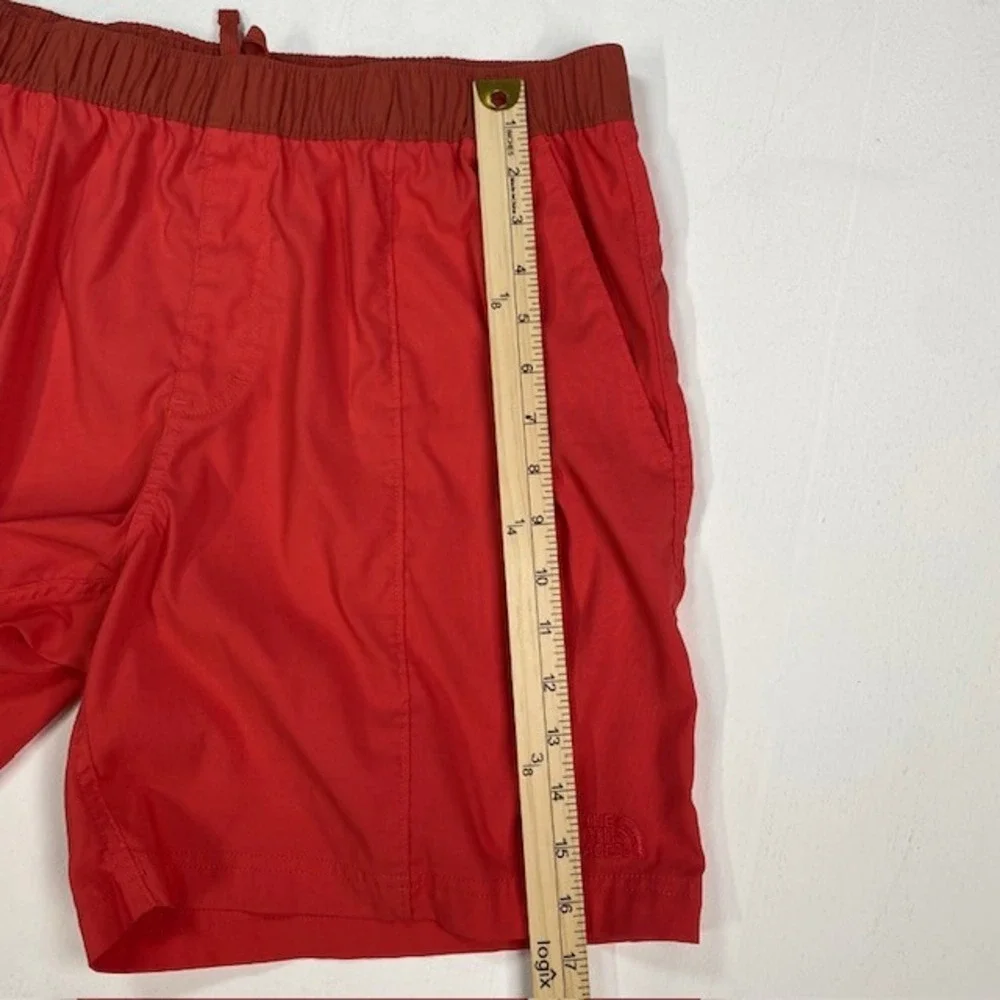 The North Face Mens Class V Water Shorts Red Rust Elastic Waist Size Large L
